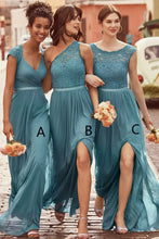 Lace Floor-Length Sleeveless Bridesmaids Dresses