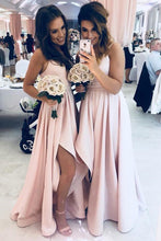 A-Line/Princess Satin Spaghetti Straps Floor-Length Bridesmaids Dresses