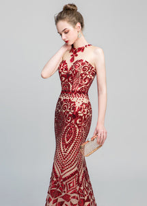 Trumpet/Mermaid Floor-Length Sleeveless Prom Dresses 2019