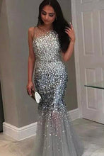 Trumpet/Mermaid Sleeveless Floor-Length Sequined Prom Dresses