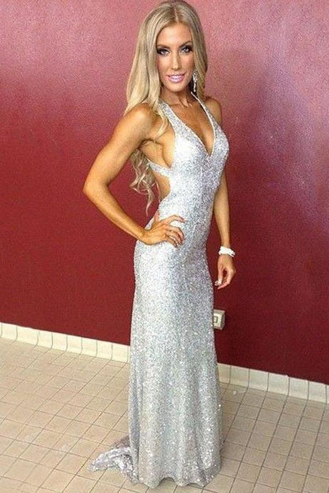 Trumpet/Mermaid Sequined Regular Straps Sleeveless Prom Dresses