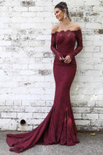 Trumpet/Mermaid  Lace Off-the-Shoulder Sweep Train Evening dresses
