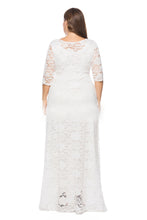 1/2 Sleeves Scoop Neck Lace Long Plus Size Mother of the Bride Dresses
