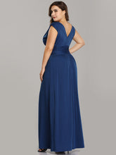 Chiffon A-Line/Princess V-neck Plus Size Prom Dresses