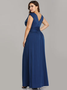 Chiffon A-Line/Princess V-neck Plus Size Prom Dresses