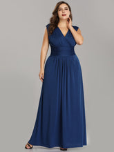 Chiffon A-Line/Princess V-neck Plus Size Prom Dresses