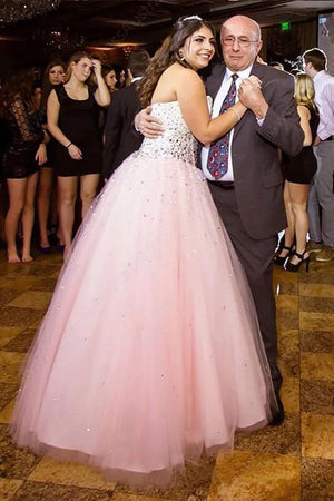 A-Line/Princess Sweetheart Tulle Floor-Length Plus Size  Prom Dresses