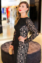 Long Sleeves Lace Off-the-Shoulder Prom Dresses