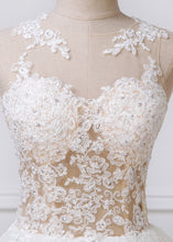 A-line/Princess  Tulle  Appliques Lace Wedding Dresses