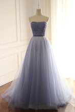 A-Line/Princess Tulle  Sweetheart  Floor-Length Prom Dresses