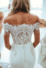 Off-the-Shoulder Trumpet/Mermaid  Lace  Wedding Dress