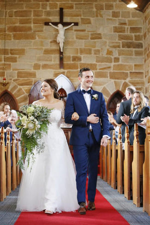 A-Line/Princess Long Sleeves  Appliques Lace Wedding Dresses