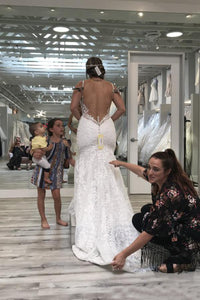 Trumpet/Mermaid  Lace Spaghetti Straps Wedding Dresses