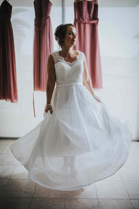 Chiffon A-Line/Princess  Floor-Length Long Wedding Dresses