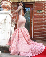 Trumpet/Mermaid Beading Long Sleeves Prom Dresses