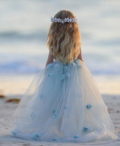 Tulle Sleeveless Flower(s) Flower Girl Dresses