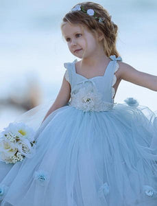 Tulle Sleeveless Flower(s) Flower Girl Dresses