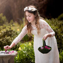 Lace  Long Sleeves Floor-Length Flower Girl Dresses