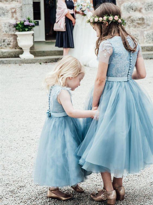 Tulle A-Line/Princess Lace Flower Girl Dresses