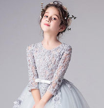 Lace Long Sleeves Tulle Flower Girl Dresses