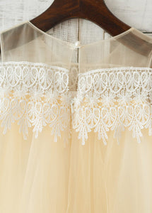 Tulle  Scoop Neck Flower Girl Dresses