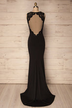 Sleeveless Black Scoop Neck Long Bridesmaids Dresses