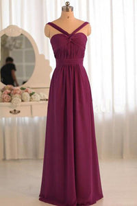 Sleeveless Chiffon Floor-Length Bridesmaids Dresses