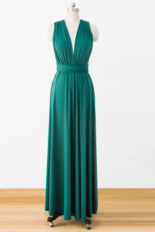Convertible Stretch Jersey A-Line Bridesmaid Dress