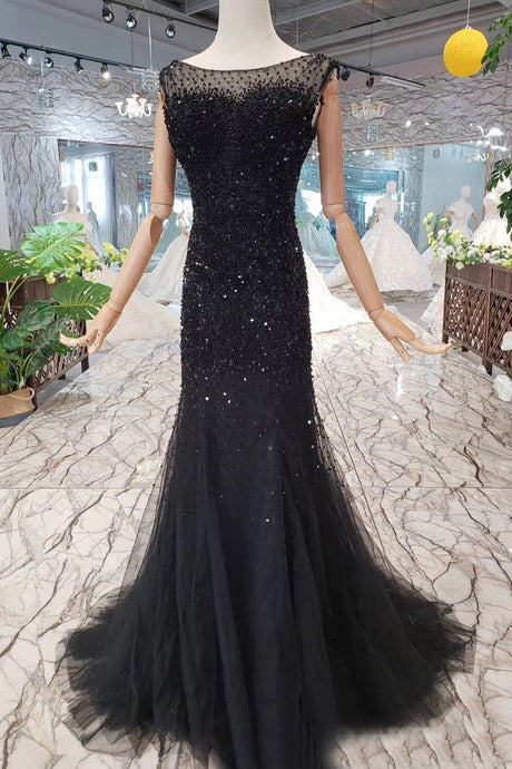 Tulle Trumpet/Mermaid Sweep Train Prom Dresses