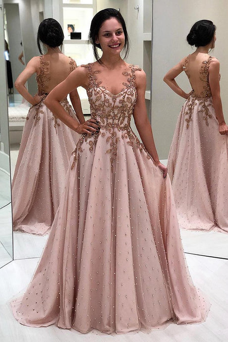 A-Line/Princess Sweetheart  Satin Long Prom Dresses