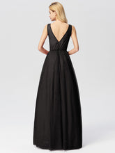 Tulle A-Line/Princess Floor-Length Appliques Lace Prom Dresses