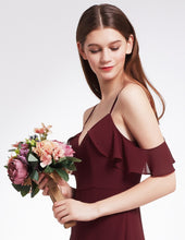 Spaghetti Straps Chiffon Long Bridesmaids Dresses 2019