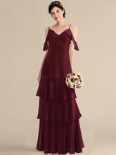 Spaghetti Straps Chiffon Long Bridesmaids Dresses 2019