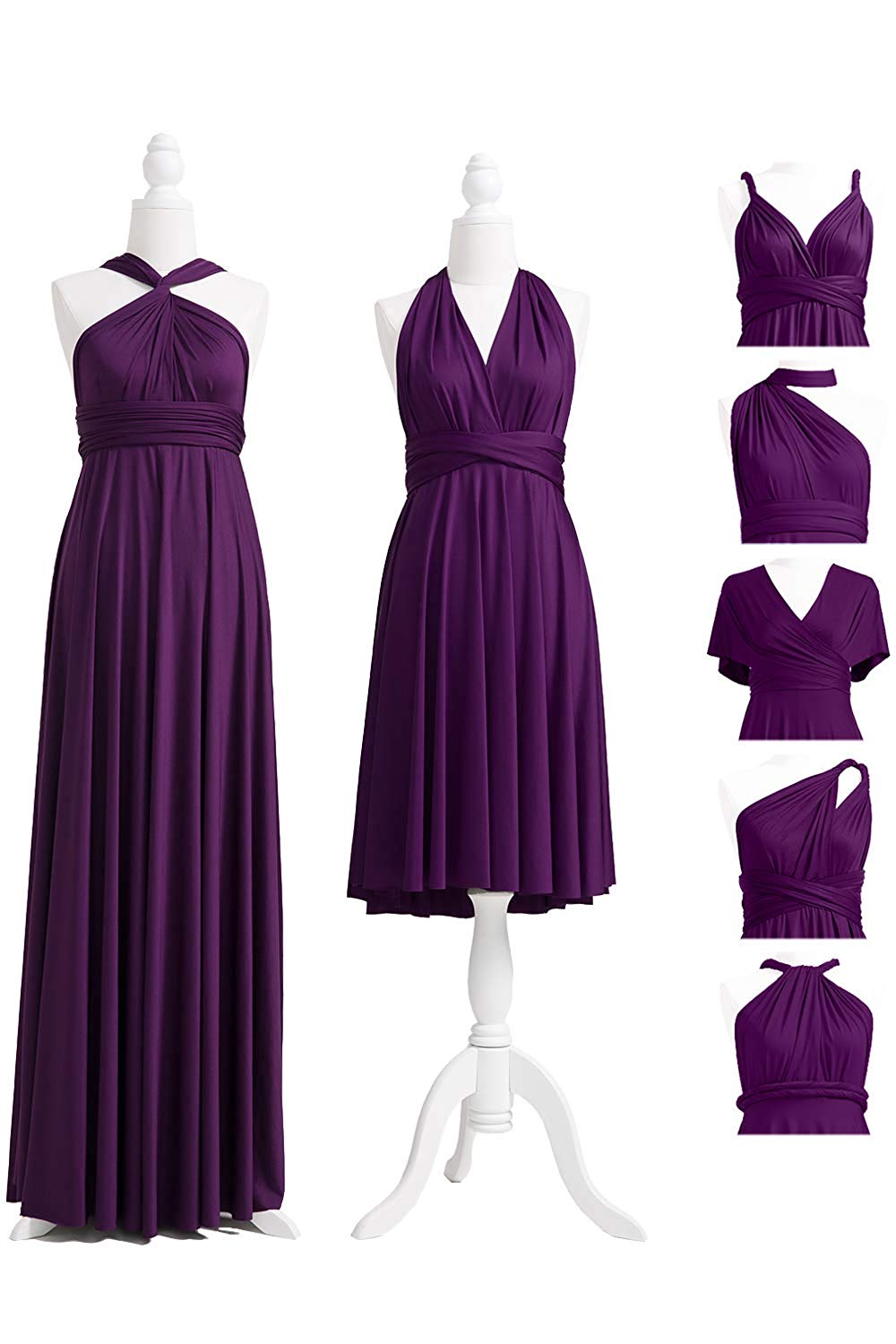 Convertible Stretch Jersey A-Line Bridesmaid Dress