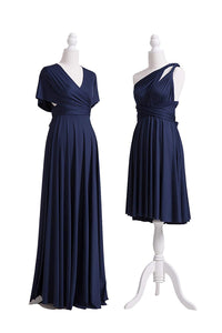 Sleeveless Chiffon Floor-Length Convertible Wrap Bridesmaids Dresses