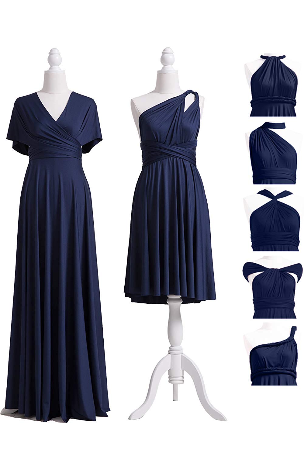 Convertible Stretch Jersey A-Line Bridesmaid Dress