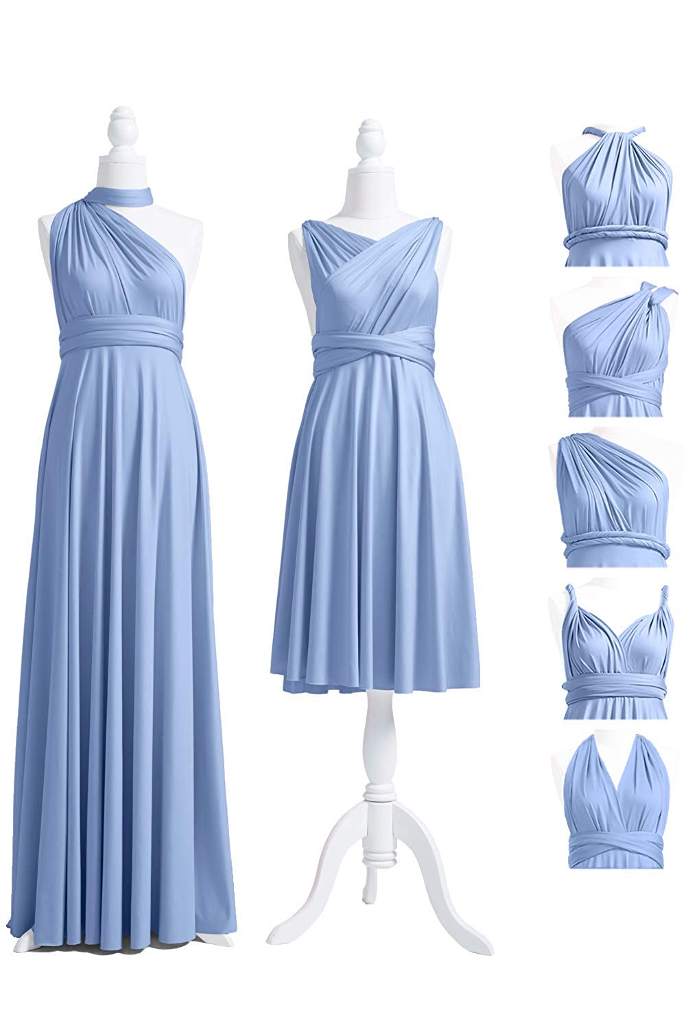 Convertible Stretch Jersey A-Line Bridesmaid Dress