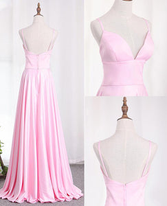 A-Line/Princess Satin Sleeveless Prom Dresses