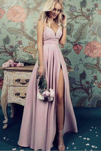 A-Line/Princess Satin Sleeveless Prom Dresses