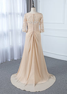 Appliques Lace 3/4 Sleeves Sweetheart Mother of the Bride Dresses