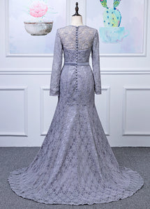Lace Long Sleeves Trumpet/Mermaid Mother of the Bride Dresses