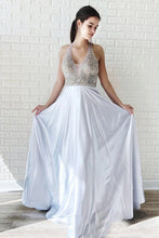 Sleeveless Floor-Length Beading Prom Dresses