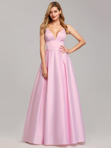 New! Pink Spaghetti Straps Floor-Length Bridesmaids Dresses 2019