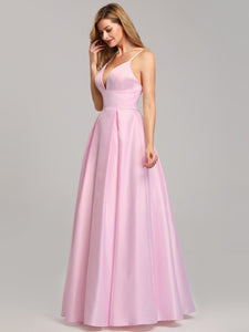 New! Pink Spaghetti Straps Floor-Length Bridesmaids Dresses 2019