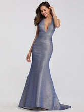 Trumpet/Mermaid V-neck Sleeveless Prom Dresses