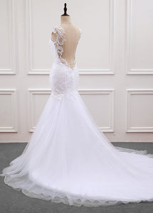 Tulle Trumpet/Mermaid Sweep Train Wedding Dresses