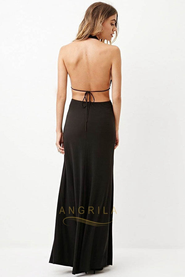 Sheath/Column Halter Sexy Prom Dress Secondary image