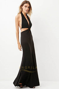Sheath/Column Halter Sexy Prom Dress