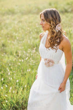 Princess Sweetheart Floor Length Tulle Wedding Dress With Flowers