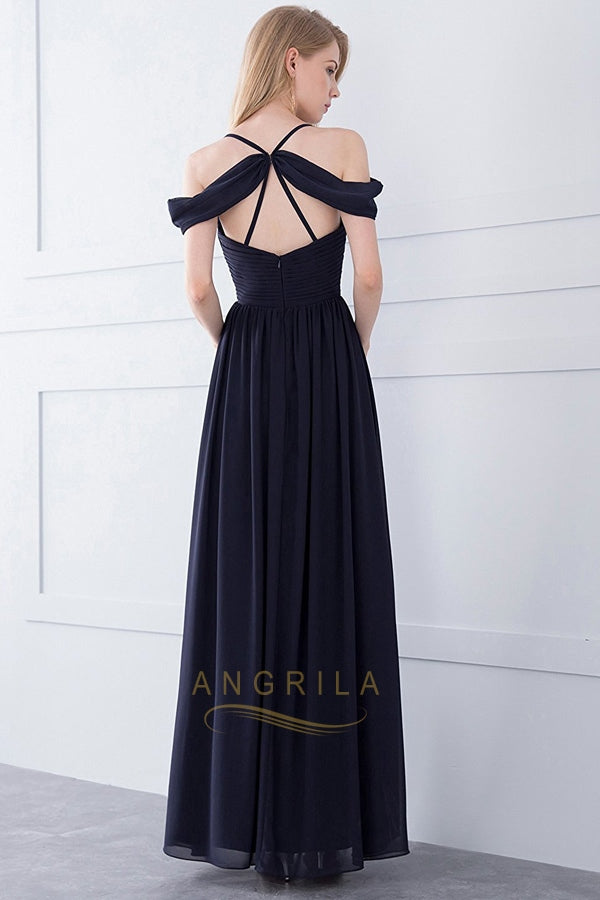 Off-the-Shoulder Long Chiffon Bridesmaid Dresses Secondary image